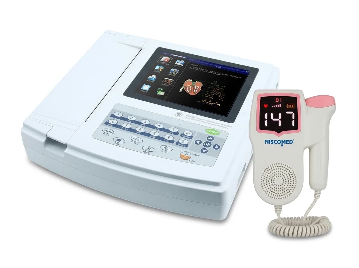 Niscomed Twelve Channel ECG Machine - Flight 1200 + Niscomed ND-106 Fetal Doppler Free - Buy Wholesale in India | SMD MEDICARE