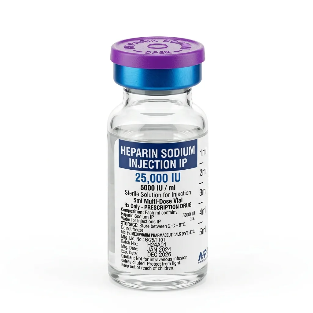 Heparin Sodium Injection 25000 IU (5ml) - Buy Wholesale in India | SMD MEDICARE