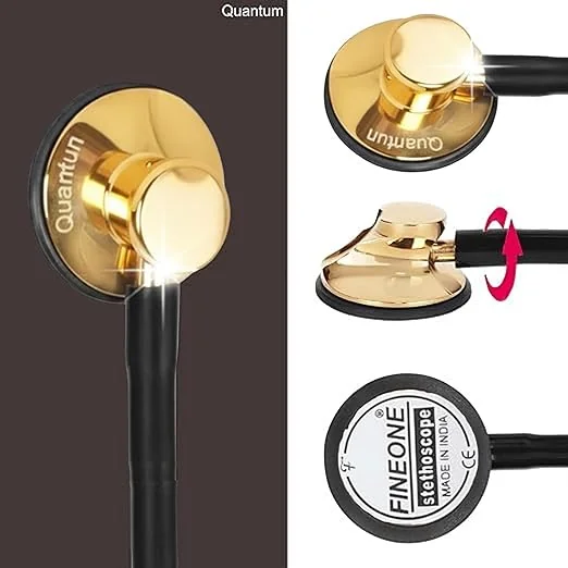 Fine One QUANTUM Brass Stainless Steel Stethoscope medical equipment thumbnail 2